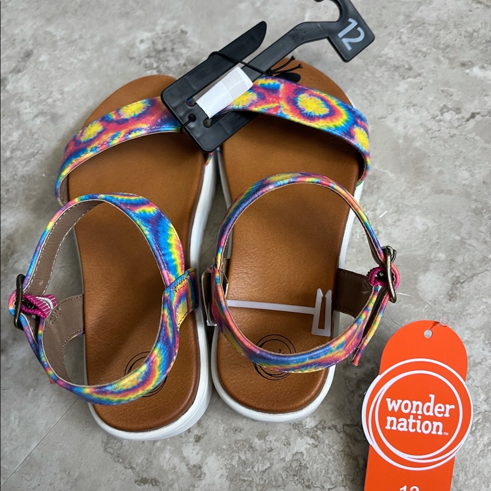 NWT WONDER NATION TODLER GIRL SANDAL SHOES SIZE 12